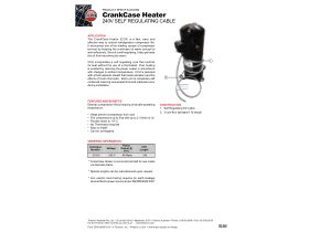 Specification Sheet - Thermon CCH-2 240V Crancase Heater Assembly