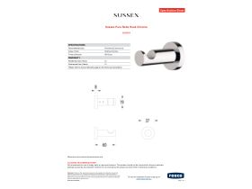 Specification Sheet - Sussex Pure Robe Hook Chrome