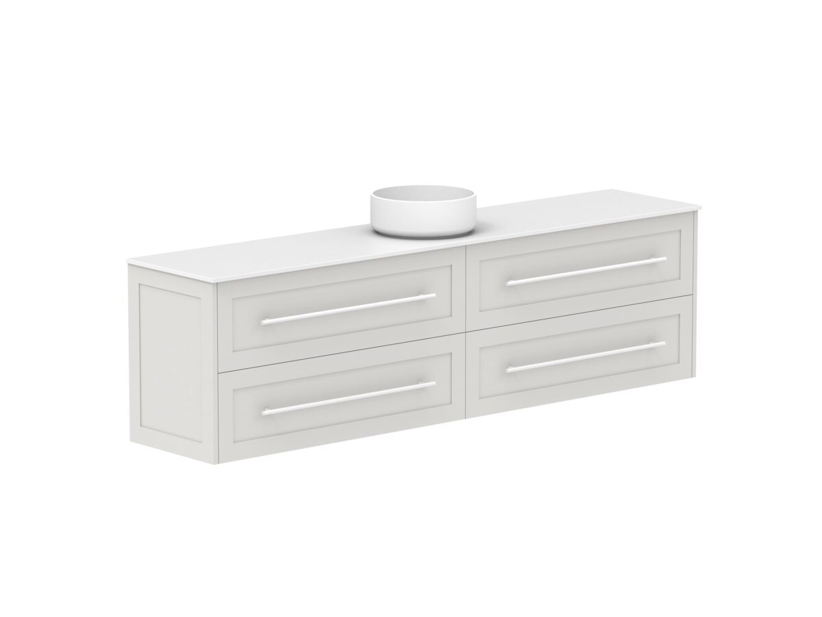 Supporting Image - Kado Lux Ensuite All Drawer Twin 1800mm Wall Hung Centre Basin 12mm Durasein Top