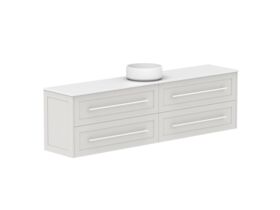 Supporting Image - Kado Lux Ensuite All Drawer Twin 1800mm Wall Hung Centre Basin 12mm Durasein Top