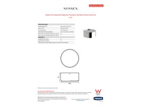 Specification Sheet - Sussex Pure Elemental Progressive Top Mount Hob Mixer Chrome Lead Free