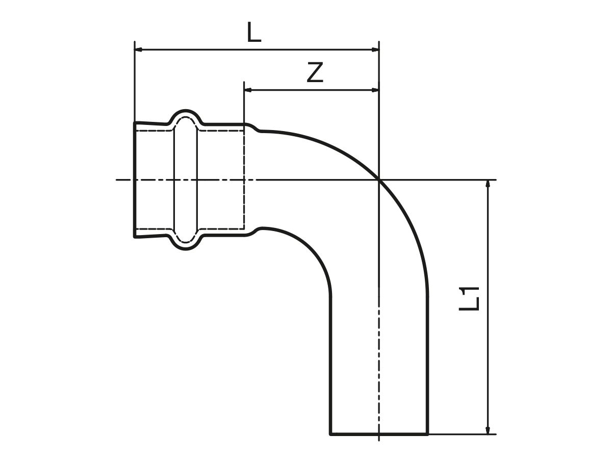 >B< MaxiPro Elbow 90 Degree ID x OD