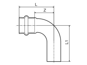 >B< MaxiPro Elbow 90 Degree ID x OD