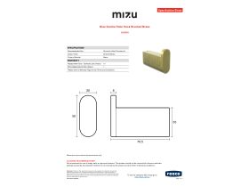 Specification Sheet - Mizu Soothe Robe Hook Brushed Brass