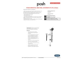 Installation Instructions - Posh Bristol MK2 Single Rail Shower 5 Function (3 Star)