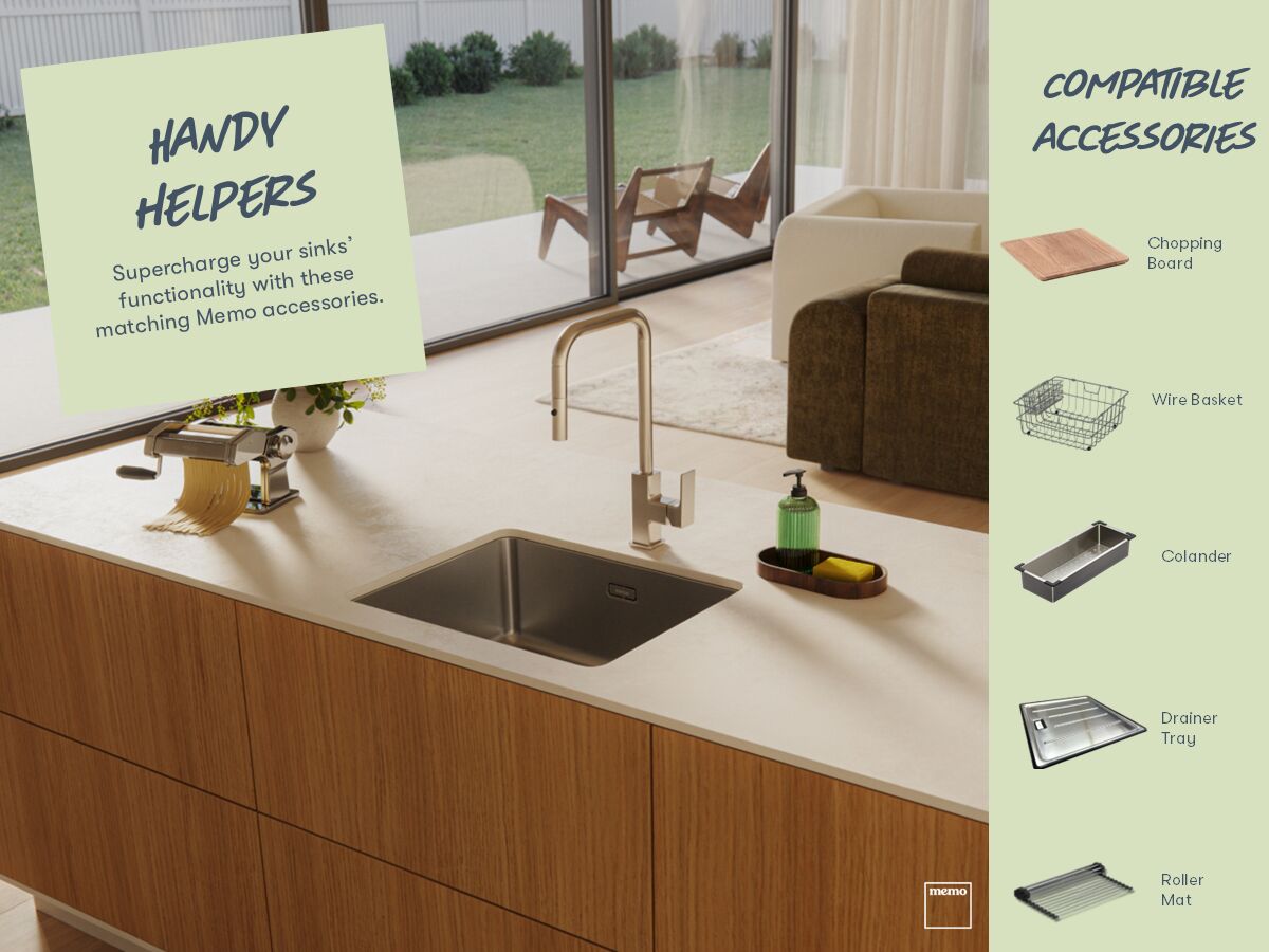 Memo Oscar Single Bowl 400mm, Extended Bowl 500mm and Mega Bowl 720mm - Compatible Accessories