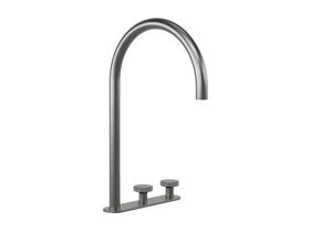 Hero - Faucet Strommen Vara Disc Hob Extended Basin Hostess Tap System Right Hand Brushed Graphite (6 Star) Lead Free