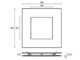 Kado Lux HiFlow 250 LED Fascia Only Square