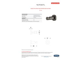Specification Sheet - Sussex Pure Robe Hook PVD Brushed Gunmetal