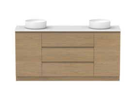 Supporting Image - Posh Domaine Plus Hamper Trio 1800 Floor Mounted Double Bowl 20mm Top