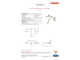Specification Sheet - Sussex Oria Wall Bath Set 215mm PVD Brushed Nickel