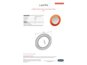 Specification Sheet - LAUFEN Kartell Mirror 780mm x 780mm Tangerine Orange