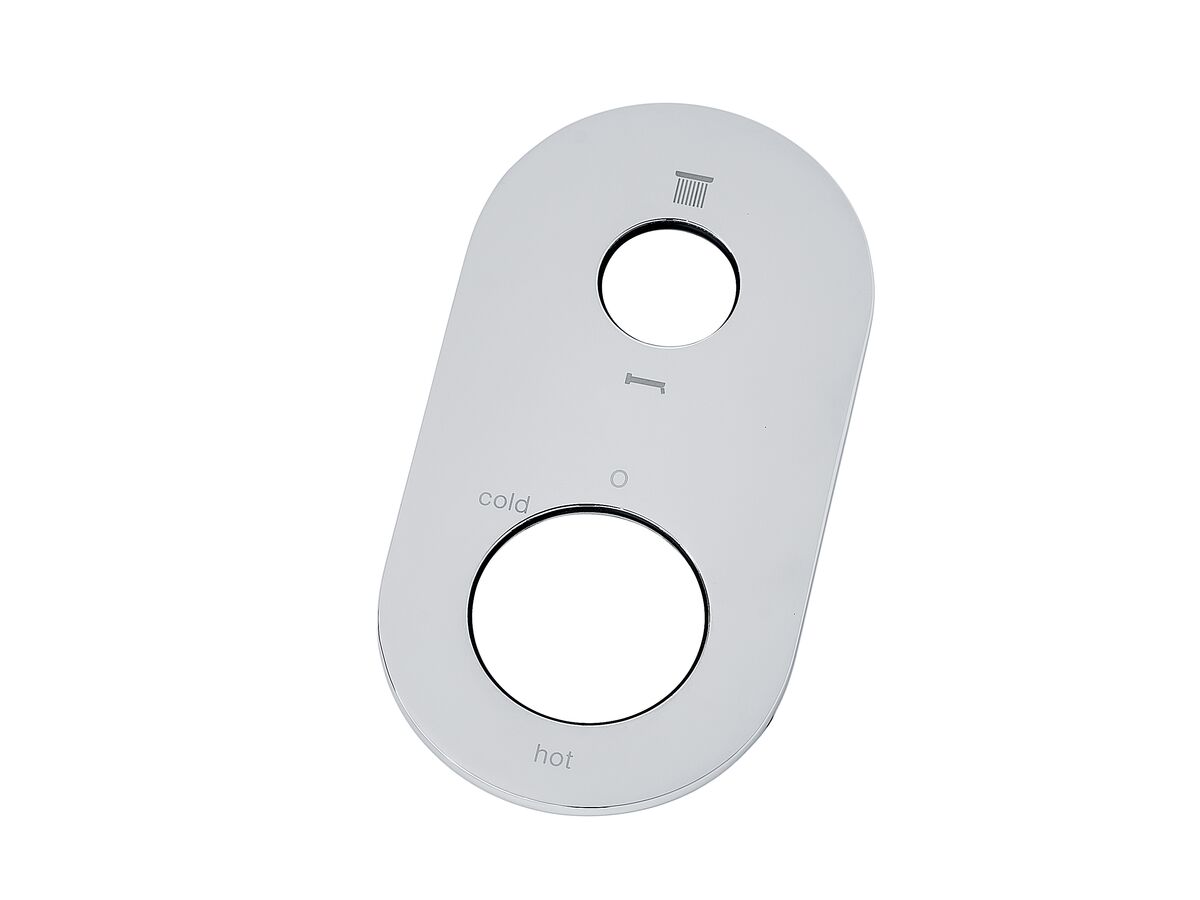 Milli Flow Shower Mixer with Diverter Cover Plate Chrome