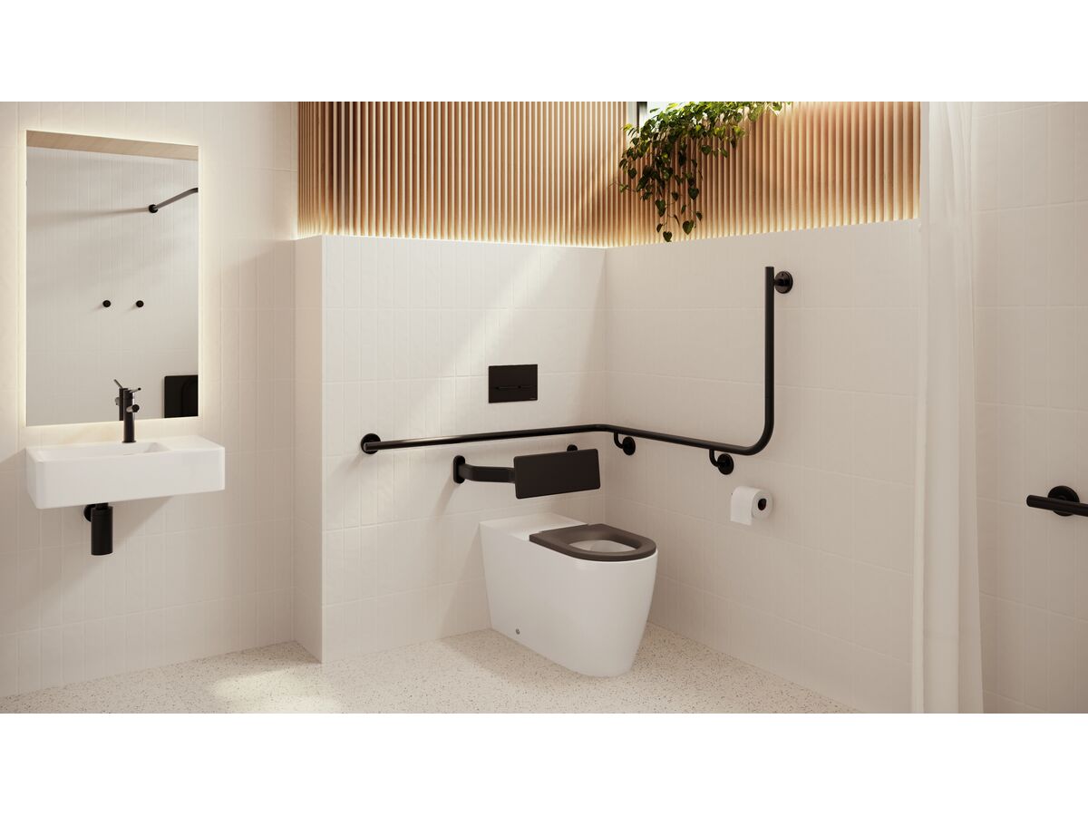 In Situ - Mizu Commercial Bathroom - Wolfen Back to Wall Toilet with Backrest - Matte Black