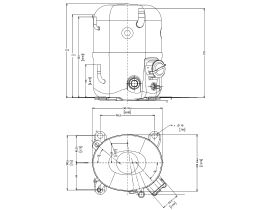 Tecumseh Compressor 2hp R22 MHBP TFH5524E TUBE