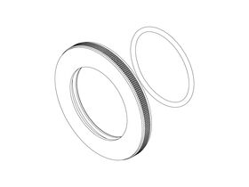 Hero - Mill Etch Wall/Shower Mixer Backplate Assembly Brushed Nickel