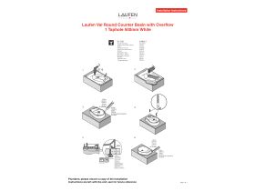 Installation Instructions - LAUFEN Val Round Counter Basin with Overflow 1 Taphole 500mm White