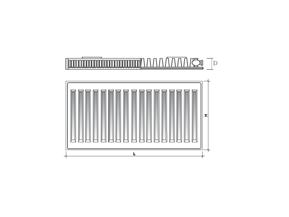 Purmo Compact C11 & C21 Drawing