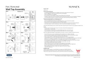 Installation Instructions - Sussex Pure Elemental Wall Top Assembly Lead Free
