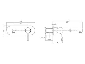 Mizu Drift MK2 Wall Basin /Bath Mixer Kit (5 Star)