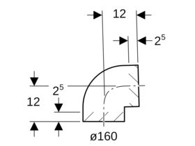 Geberit Bend 160mm x 88.5 Degree