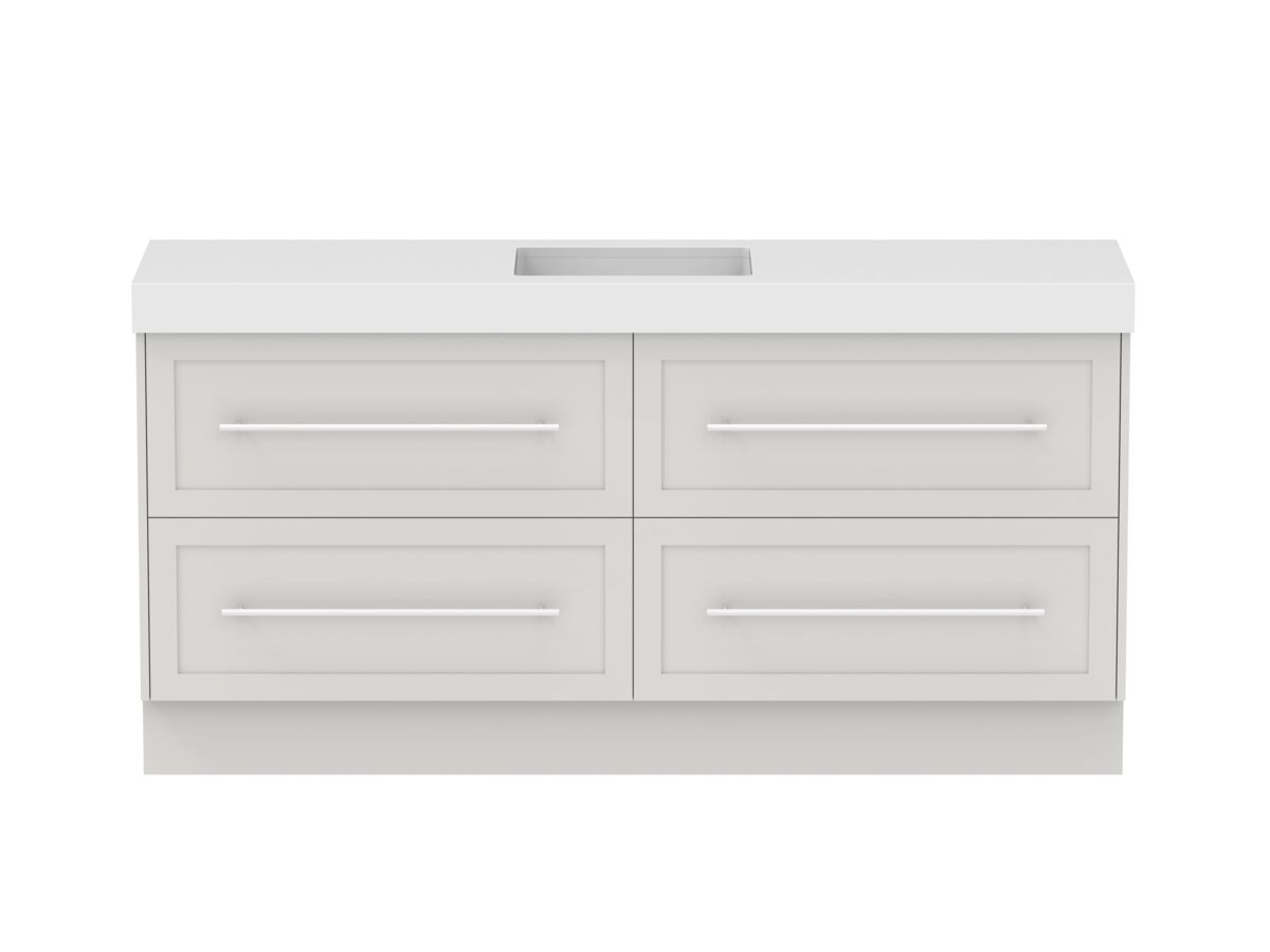 Hero - Kado Lux 1800mm All Drawer Floor Mounted Vanity Unit 4 Drawers Centre Bowl 90mm Top