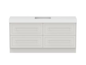 Hero - Kado Lux 1800mm All Drawer Floor Mounted Vanity Unit 4 Drawers Centre Bowl 90mm Top