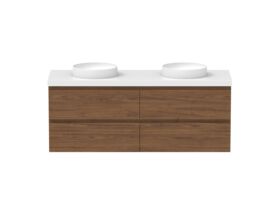Hero - Posh Domaine 1500mm Wall Hung Twin Vanity Unit All-Drawer Double Bowl 50mm Top