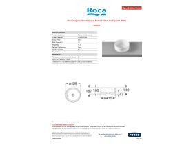 Specification Sheet - Roca Virginia Round Vessel Basin 430mm No Taphole White