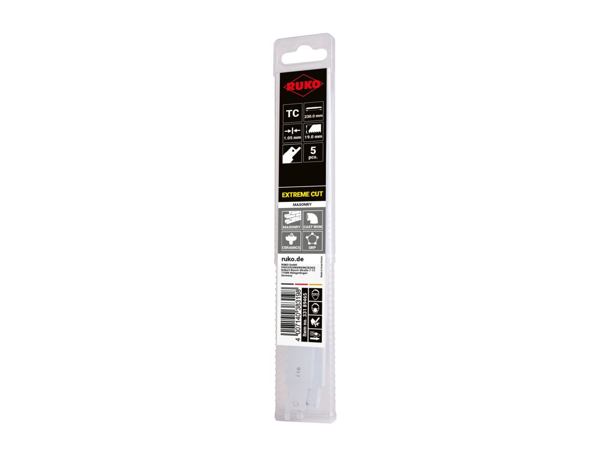 Ruko Reciprocating Blade Masonry - 225mm (5 pack)