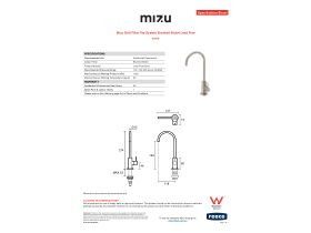 Specification Sheet - Mizu Drift Filter Tap System Brushed Nickel Lead Free