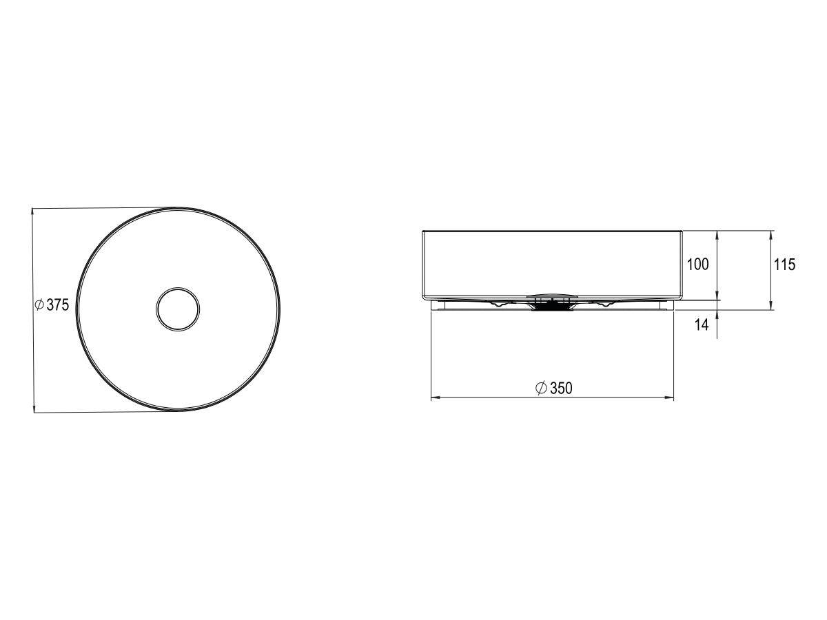 Alape Unisono Counter Basin 375mm