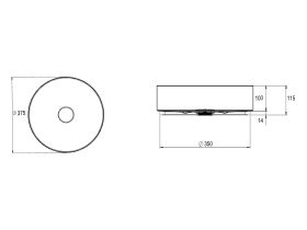 Alape Unisono Counter Basin 375mm