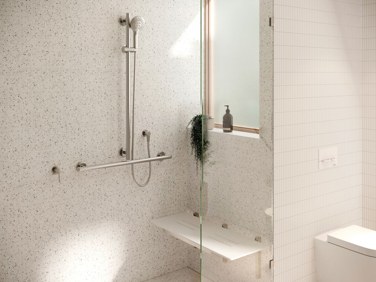 In Situ - Mizu Commercial Bathroom - Shower - Brushed Nickel