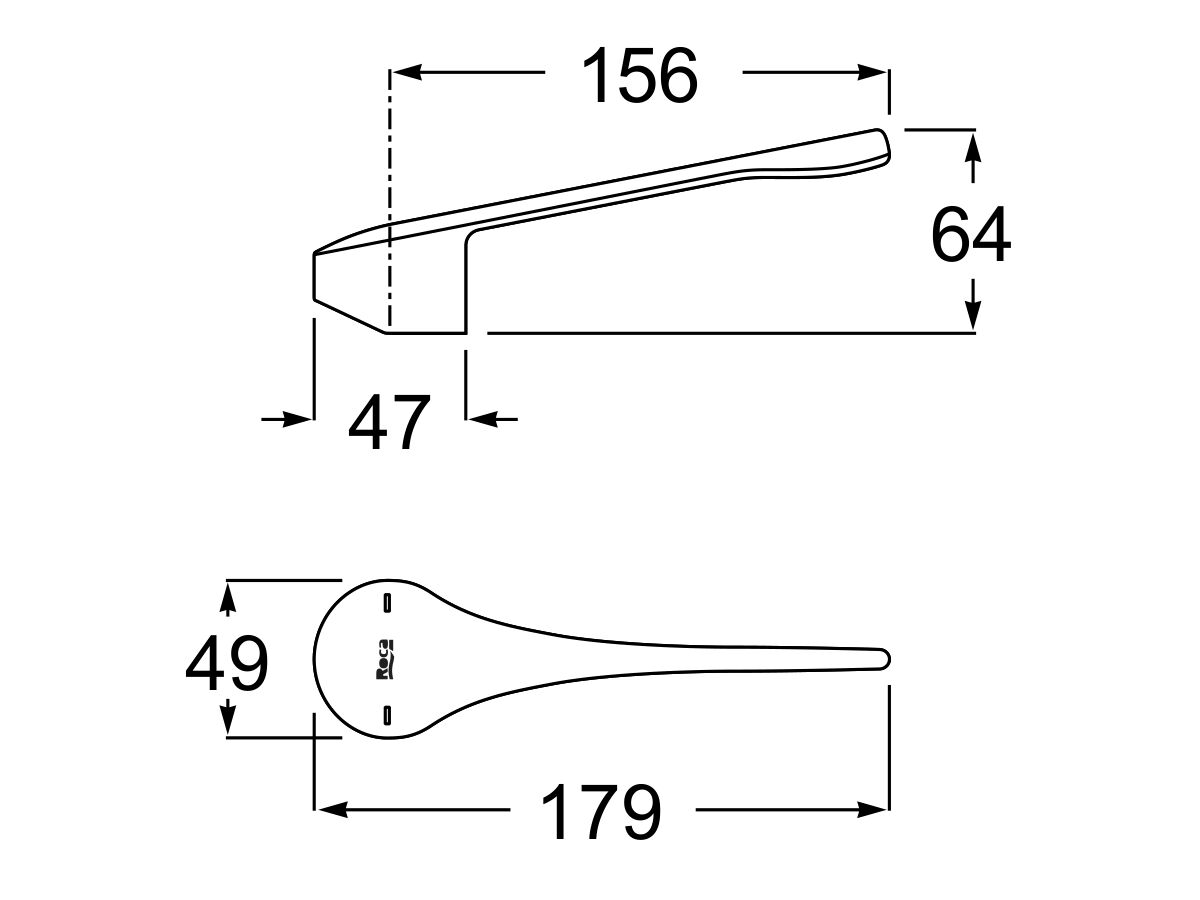 Roca Atlas Extended Lever Only 179mm Chrome