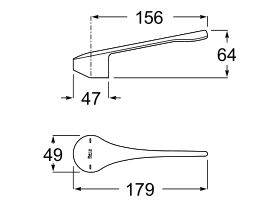 Roca Atlas Extended Lever Only 179mm Chrome