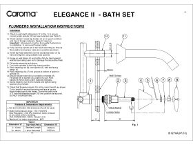 Installation Instructions - Caroma Elegance II Bath Set