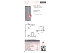 Specification Sheet - Rheem 315L Heavy Duty Electric Hot Water System - 613/315