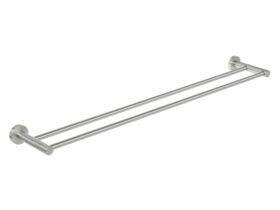 Hero - Posh Solus Mk2 Double Towel Rail Brushed Nickel