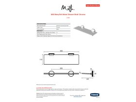 Specification Sheet - Milli Marq Edit Metal Shower Shelf Chrome