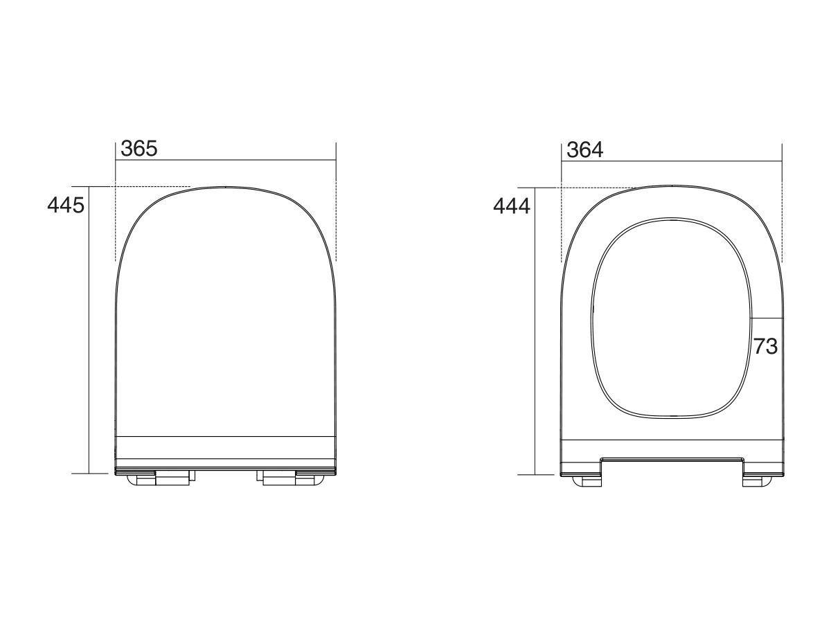 AXA Uno Rimless Soft Close Quick Release Seat