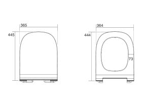 AXA Uno Rimless Soft Close Quick Release Seat