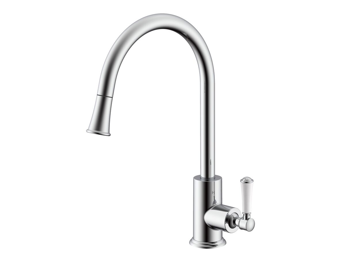 Posh Canterbury Pull Out Sink Mixer Porcelain Handle Chrome (4 Star)