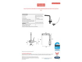 Specification Sheet - Active Twist Pull Out Sink Mixer Kit Overflow Matte Black/Stainless Steel (5 Star) Lead Free