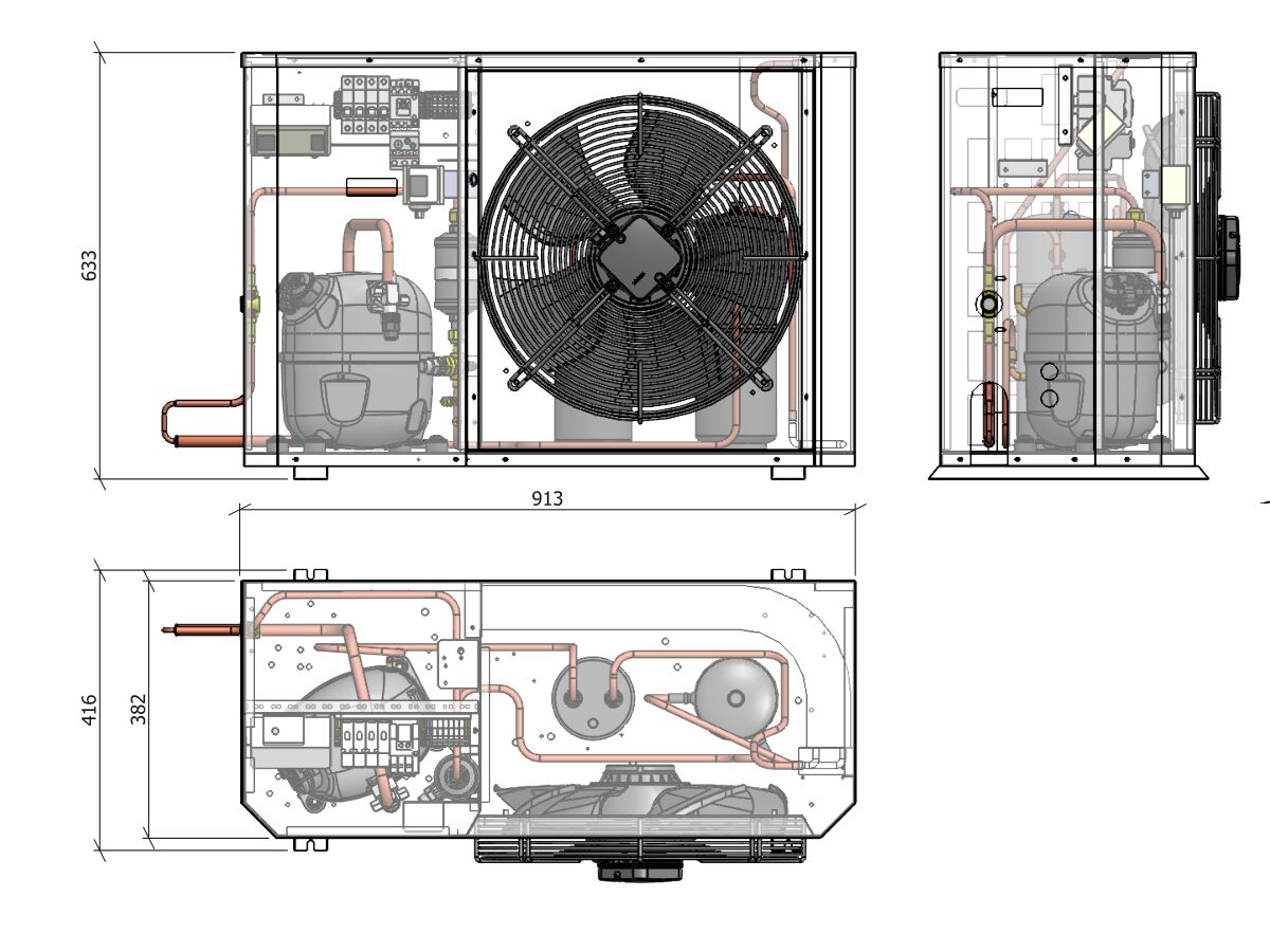 Tecumseh Compac Condensing Unit R404A PACS4517Z 1 Phase