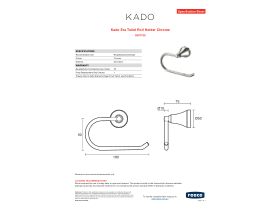 Specification Sheet - Kado Era Toilet Roll Holder Chrome