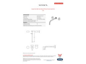 Specification Sheet - Sussex Pure Bath Set 250mm EP Satin Chrome Lead Free