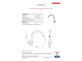 Specification Sheet - Scala Wall Spa Outlet Curved PVD Brushed Nickel Lead Free