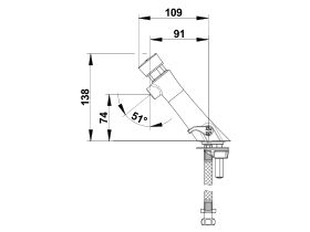 Wolfen Timed-Flow Basin Mixer