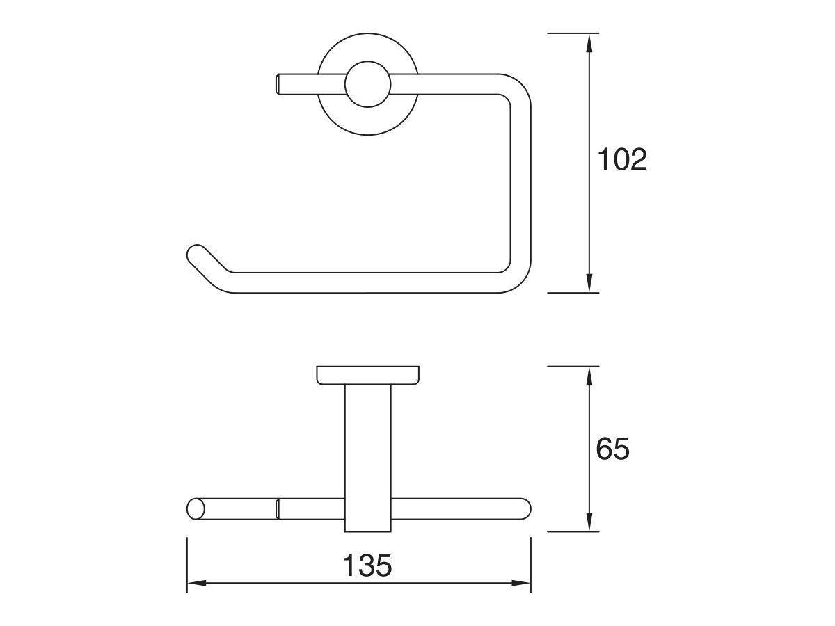 Mizu Drift Loop Toilet Roll Holder Chrome